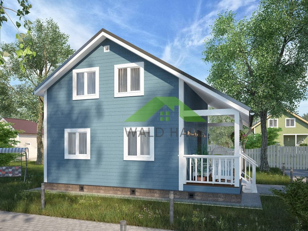 Дачный дом Изола - проект каркасного дачного дома 6,0х6,0