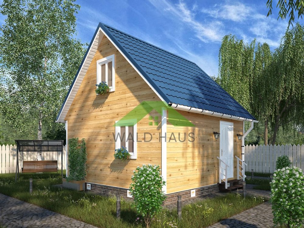 Каркасная баня Талица - Проект каркасной бани 5х5 м