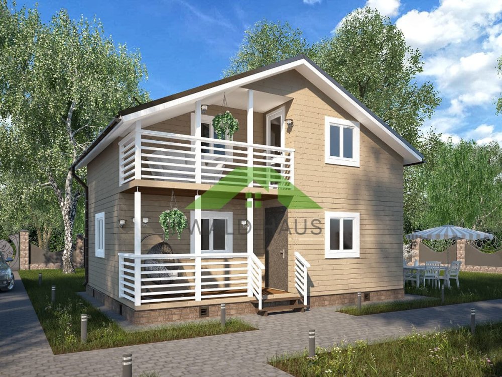 Дом из профбруса Кёльн - Проект дома 6х8м