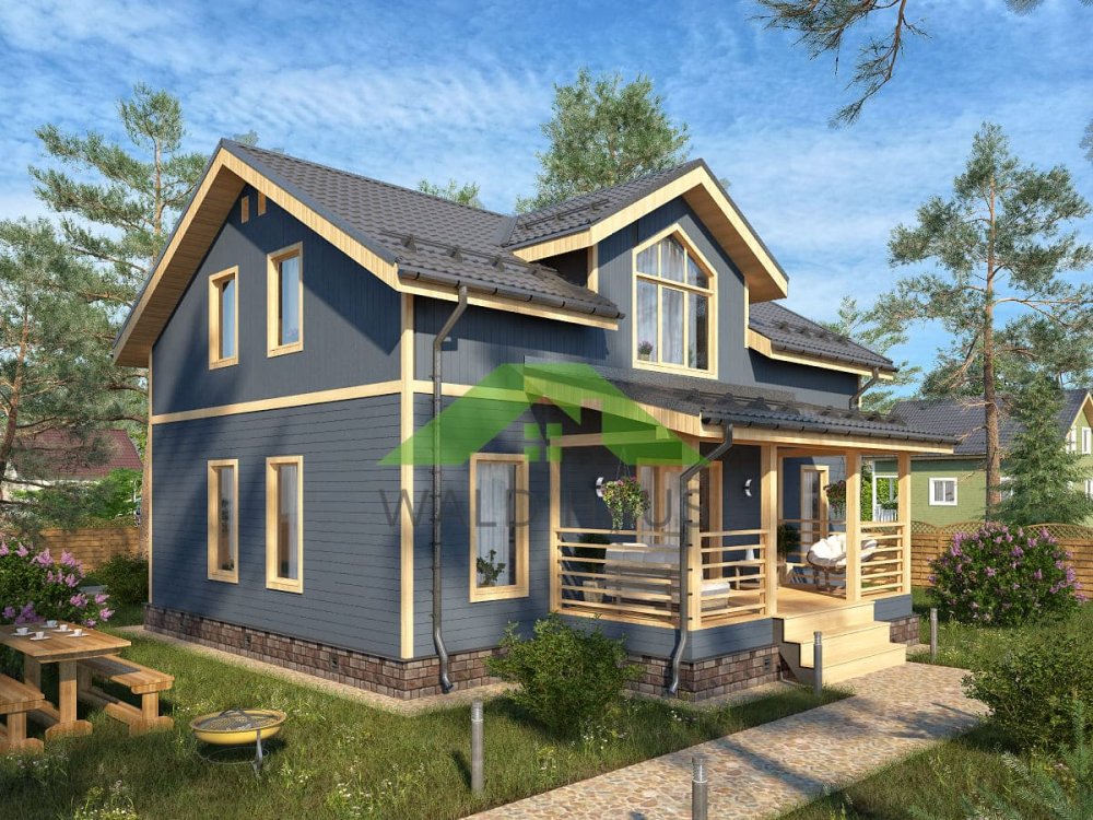 Каркасный дом Кальяри - Проект дома 8,0 х 11,5