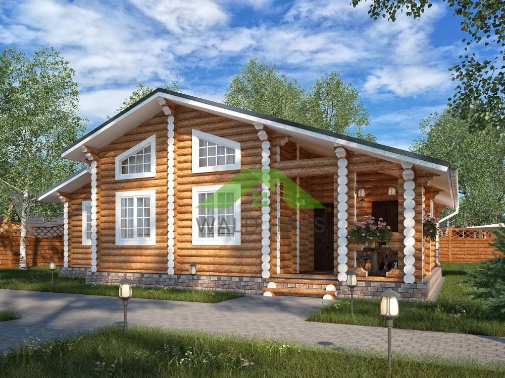 Дом из бревна Тревизо - проект дома 12,0х12,5