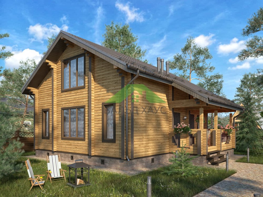 Дом из профбруса Байкал - Проект дома 9,0х10,0м