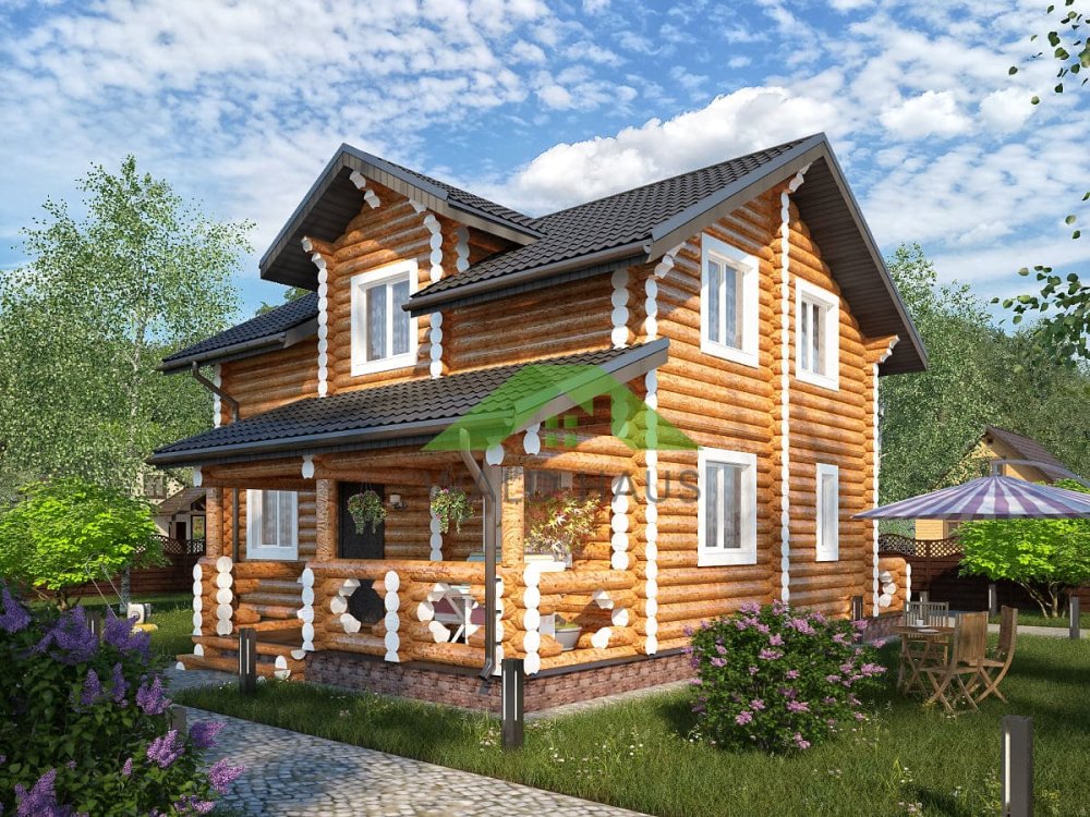 Дом из бревна Гомель - проект дома 8.5х10,0