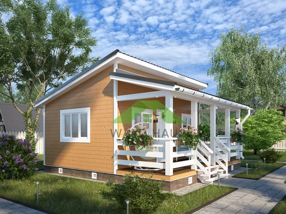 Дачный дом Дорадо - проект каркасного дачного дома 6х6