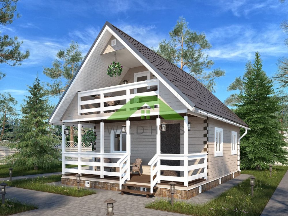 Дом из профбруса Ростов - Проект дома 6х6м