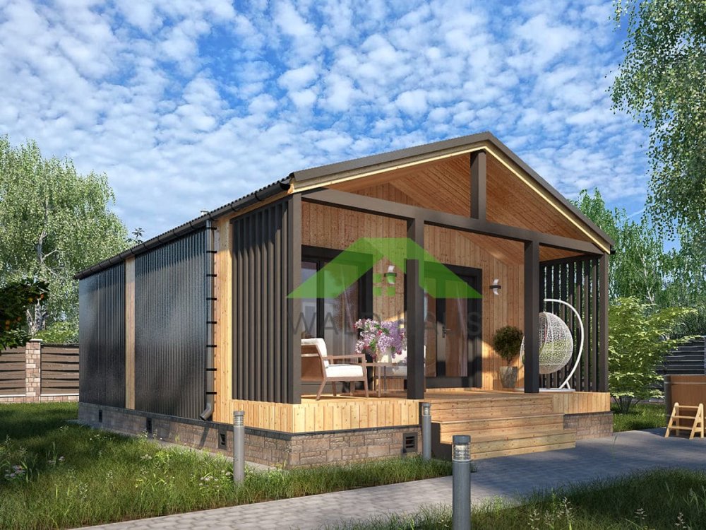 Каркасная баня Барн - Проект каркасной бани 6х8,5