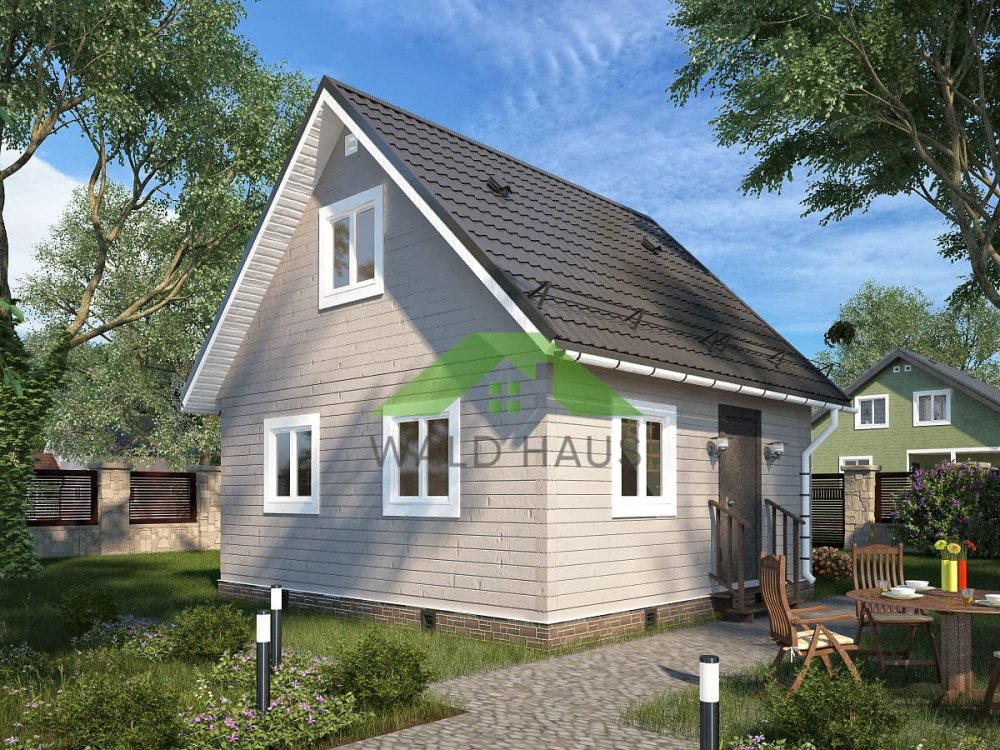 Дом из профбруса Ахмат - Проект дома 6х6м