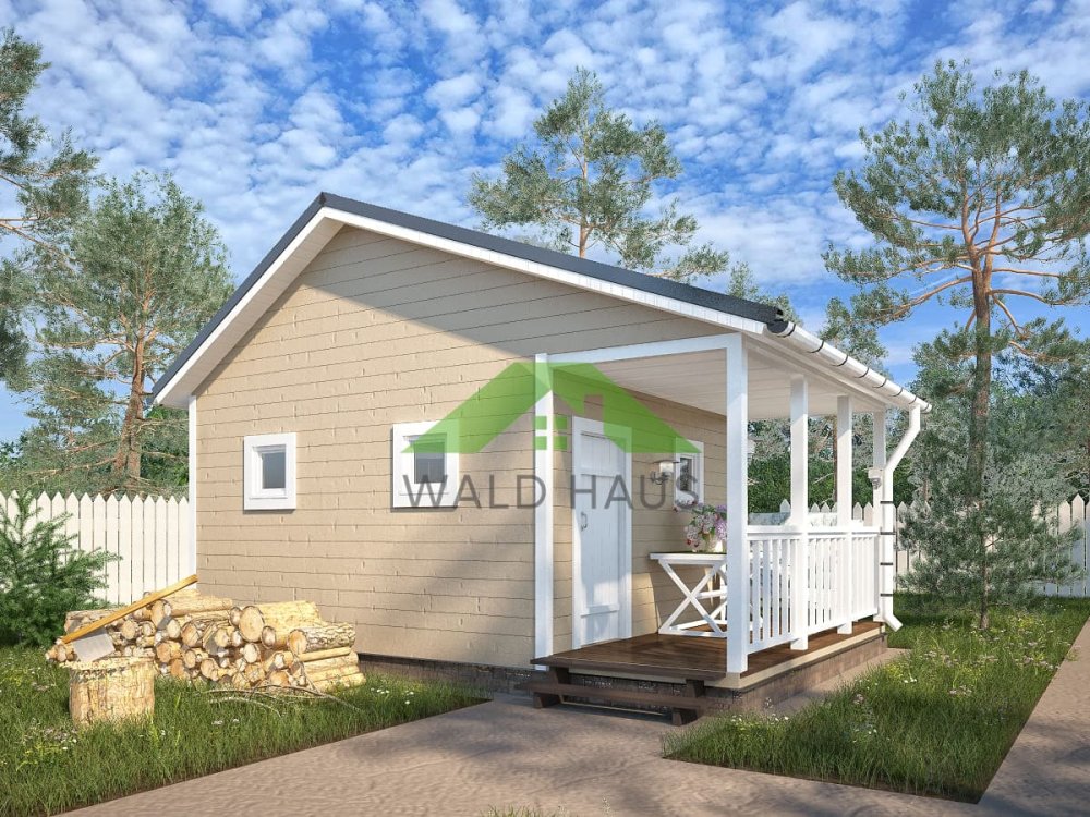 Каркасная баня Быстрица - Проект каркасной бани 4х5,5 м