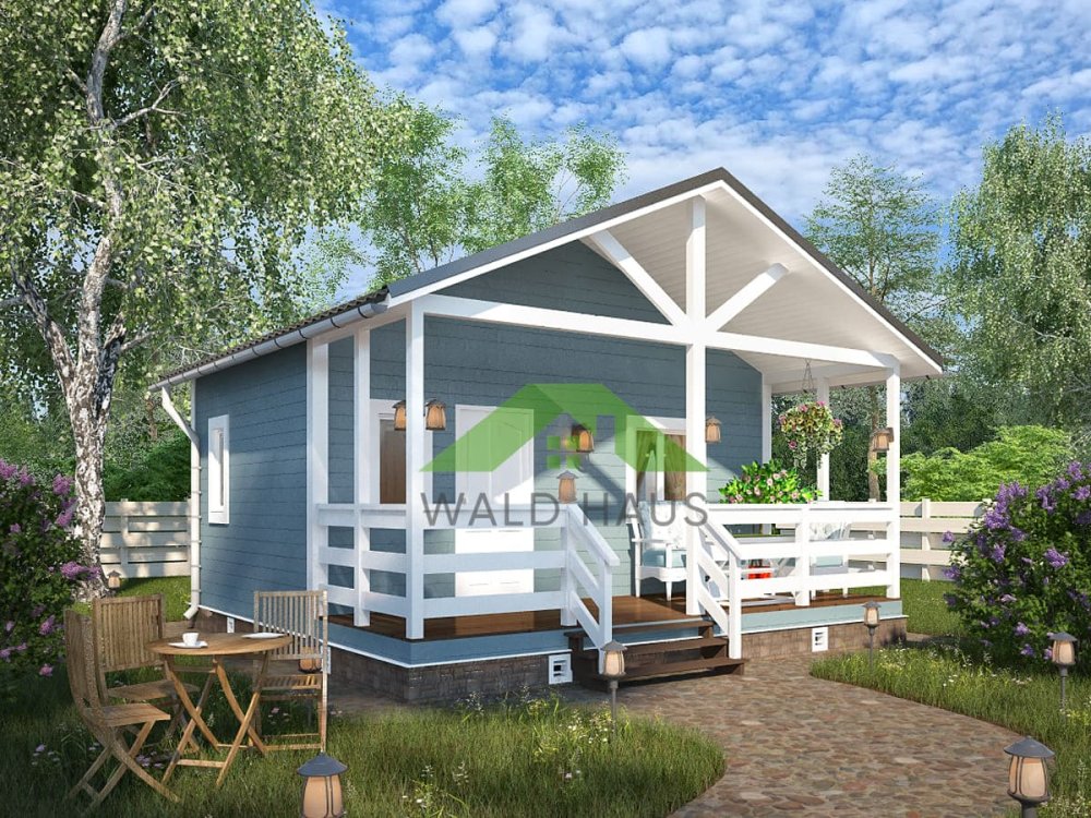 Дачный дом Эссон - проект каркасного дачного дома 6х6