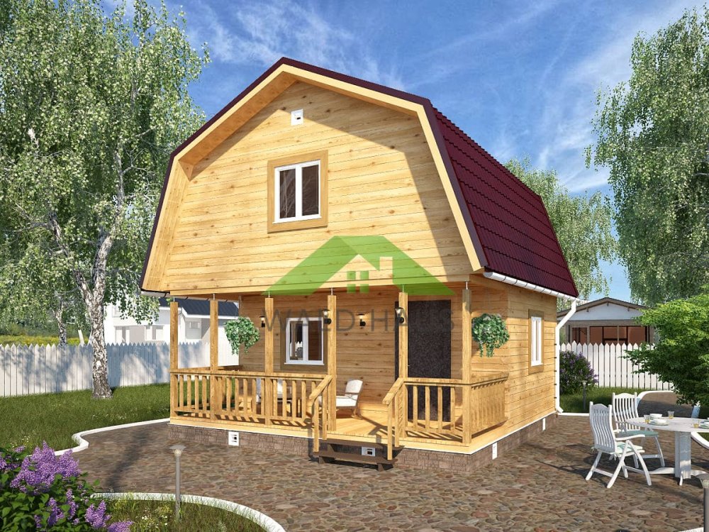 Дом из профбруса Лейпциг - Проект дома 6х6м