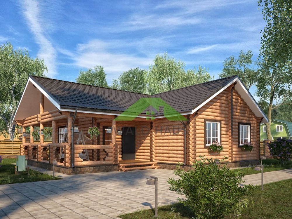 Дом из бревна Сейко - проект дома 12,0х12,5