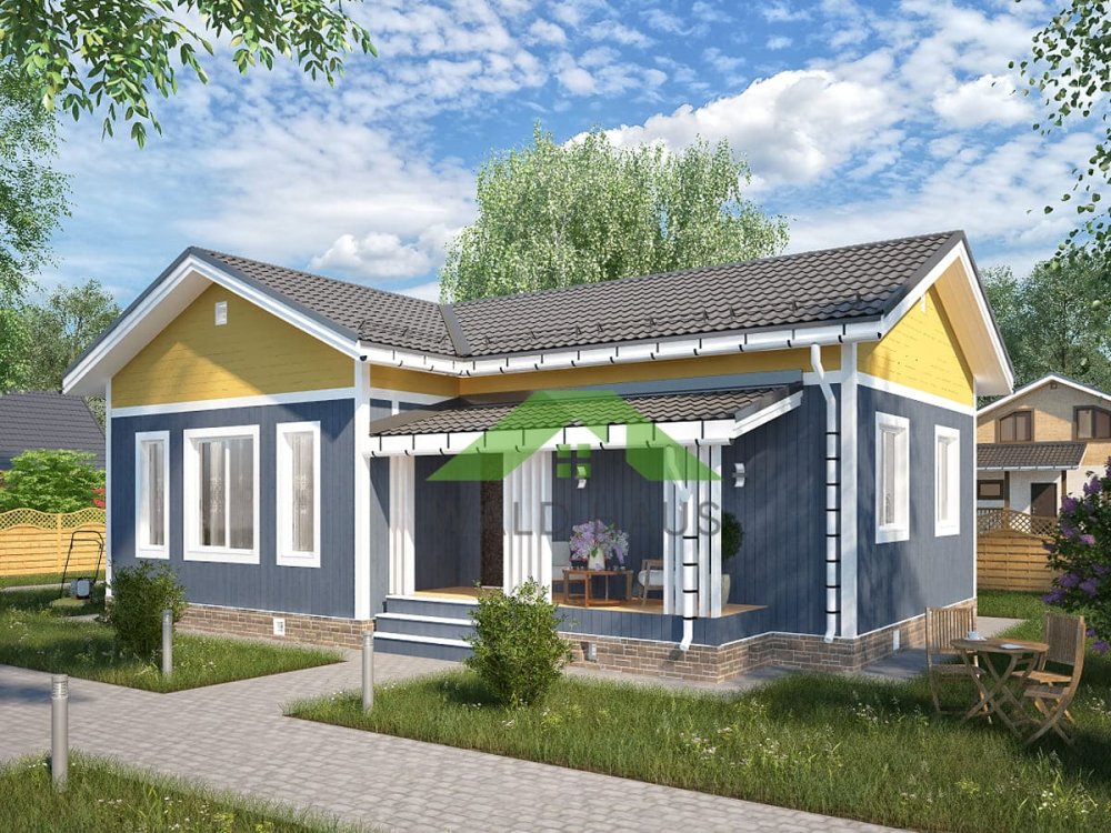 Дачный дом Подолье - проект каркасного дачного дома 8,0х12,0